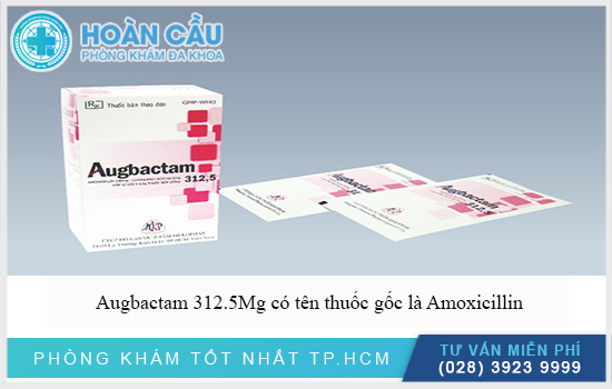 Augbactam 312.5Mg có tên thuốc gốc là Amoxicillin