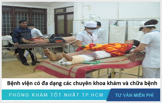 Bệnh viện có đa dạng các chuyên khoa khám và chữa bệnh