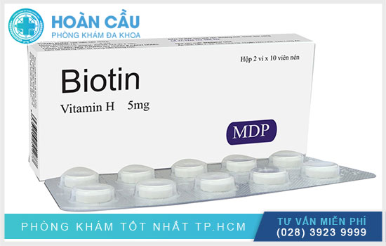 Biotin 5mg giúp cải thiện tình trạng khô da, rụng tóc