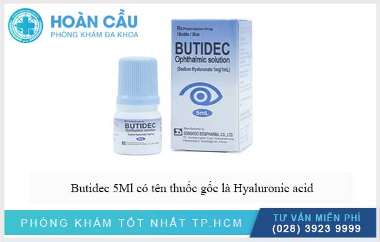 Butidec 5Ml có tên thuốc gốc là Hyaluronic acid 