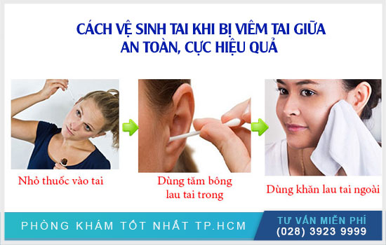 Hướng dẫn bạn cách vệ sinh tai khi bị viêm tai giữa giúp bệnh nhanh khỏi [TPHCM - Bình Dương - Đồng Nai - Long An - Tiền Giang]