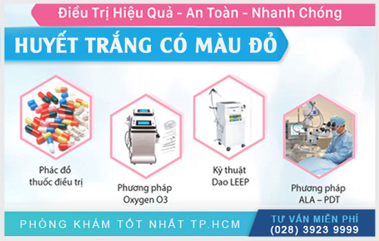 Điều trị huyết trắng có màu đỏ hiệu quả 