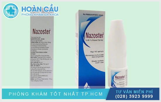 Thuốc Nazoster 0.05% dùng trong điều trị viêm mũi dị ứng, viêm xoang cấp