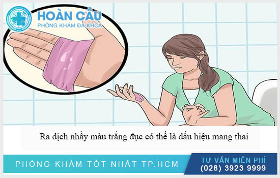 Ra dịch nhầy màu trắng đục có phải dấu hiệu có thai?