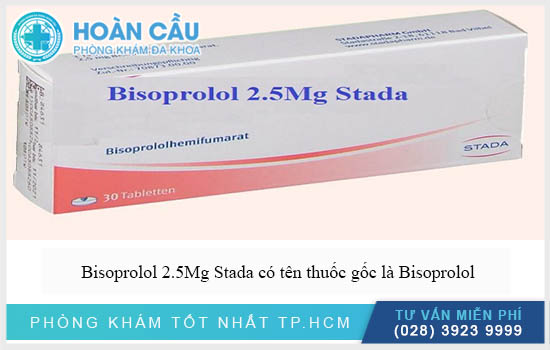 Bisoprolol 2.5Mg Stada có tên thuốc gốc là Bisoprolol