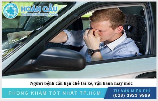 Cần chú ý không được lái xe khi dùng thuốc