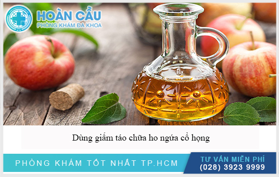 Dùng giấm táo chữa ho ngứa ở cổ họng